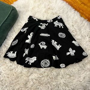 Tribal type animal print skirt